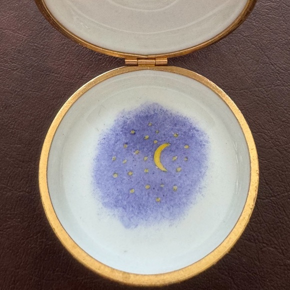 Limoges Barn Owl Trinket Box - Picture 2 of 4